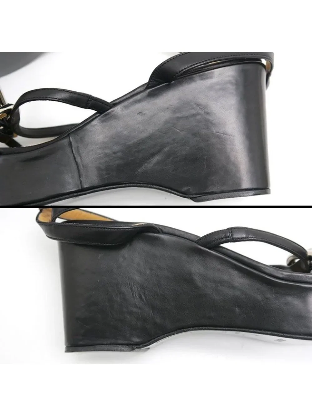 Hermes Echape Sandals 38.5 Black - Picture 7 of 8